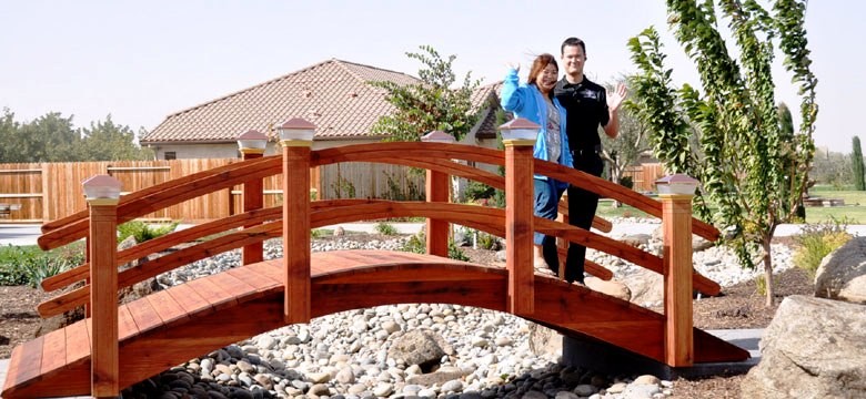 16 Foot garden bridges With Solar Lights