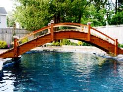 Here we have a 20ft ,pool bridge custom build for a friend of mine in NY. 