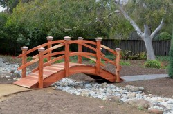 Here is a 11 foot bridge with a 14 inch arch.
