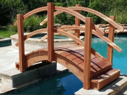 Here is a 8 ft high arched with a step built in the beams.
